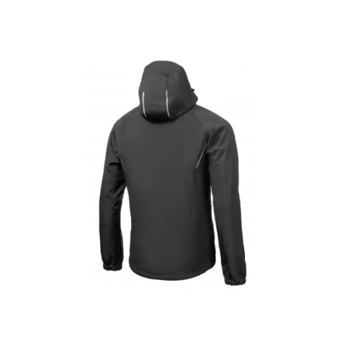 Куртка робоча Hoegert DITTER HT5K260-M з капюшоном SoftShell 96% поліестер/4% еластан чорна, M (50) (HT5K260-M)