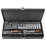 Набір інструментів Neo Tools 63шт, 1/4", CrV, металевий кейс (10-008)