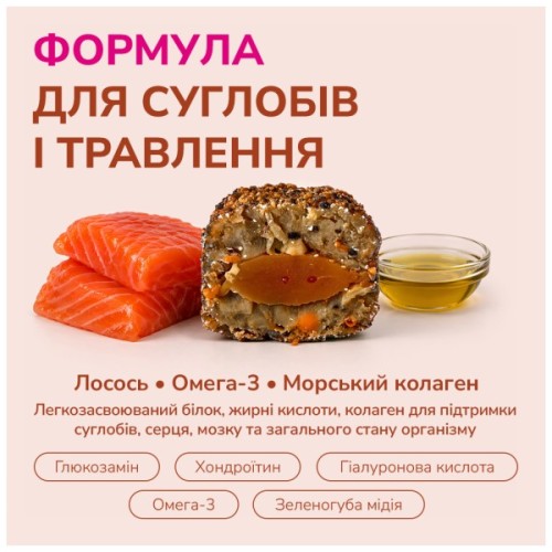 Ласощі для собак LK Baits Pet Nutrigel Salmon L-XL для великих порід, для суглобів з лососем та Omega-3 (Ø 18 мм) 200 г (7777008)