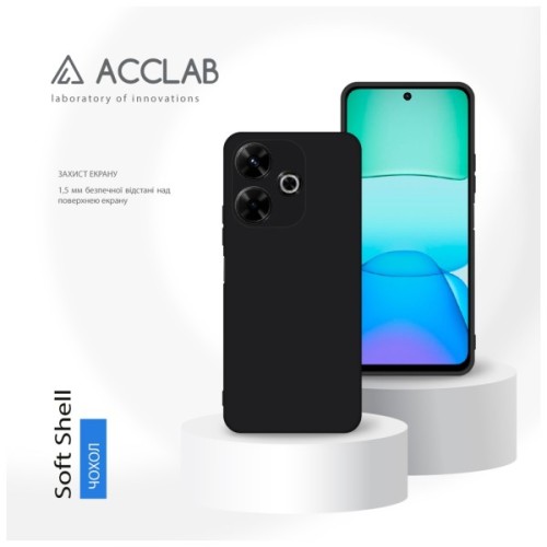 Чохол до мобільного телефона ACCLAB Silicone Case Xiaomi Redmi 13 Black (1283126602450)