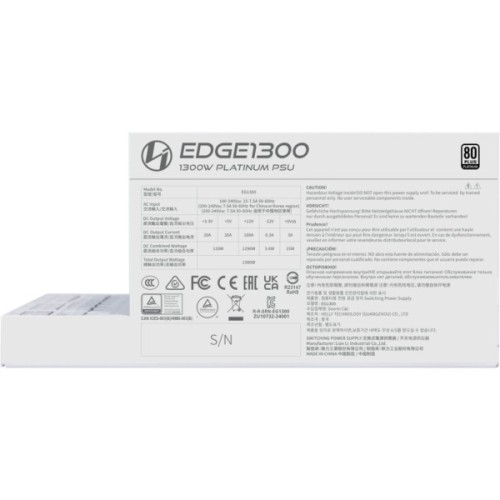 Блок живлення Lian Li 1300W EDGE1300 White (G9P.EG1300.WE00.EU)