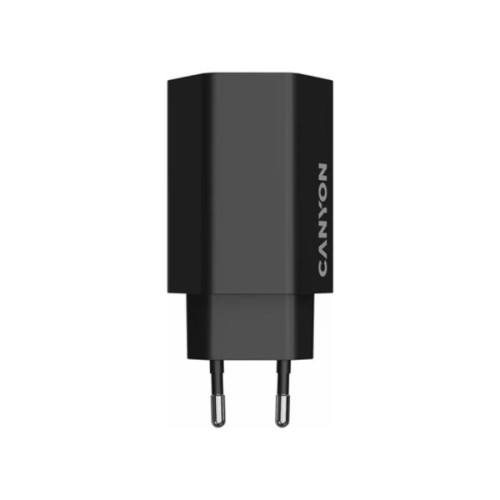 Зарядний пристрій Canyon HEXAGON 65 GaN 65W 2xPD 1xQC EU Black (CND-CHAHEX65B)