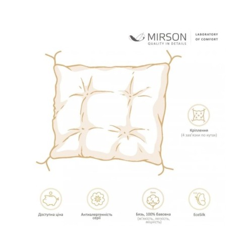 Подушка на стілець MirSon Бязь Принт 17-0104 Severo 50х50 см (2200006276456)