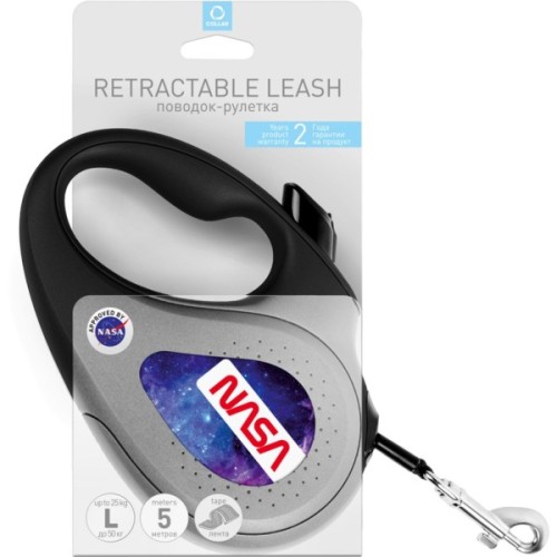 Повідець для собак WAUDOG R-leash NASA21 світловідбиваюча стрічка M 5 м (8125-0148-01)