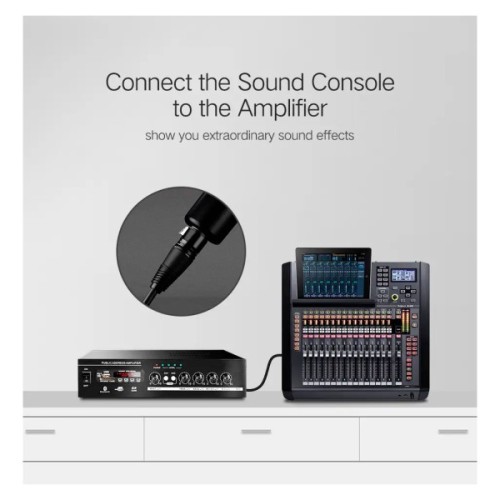 Кабель мультимедійний XLR M to XLR F 5.0m AV130 black Ugreen (20712)