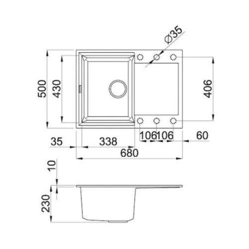 Мийка кухонна Elleci EASY 135 NERO 40