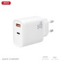 Зарядний пристрій XO 1xUSB-C PD30W + 1xUSB QC3.0 (XO-QC16)