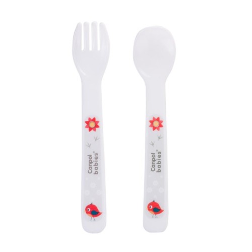 Набір дитячого посуду Canpol babies Cute Animals Пташка Червоний 5 предметів (4/401_red)