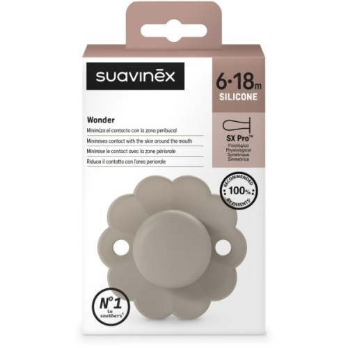 Пустушка Suavinex Wonder фізіологічна, 6-18 місяців, світло-коричн (308383)