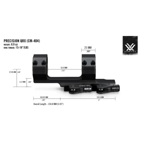 Кріплення для прицілу Vortex Precision QR Cantilever 30mm 2" offset (CM-404) (930349)