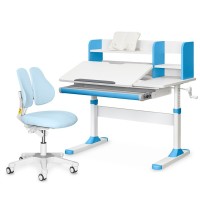 Парта з кріслом Evo-kids TH-330 + Mio Lite Dark Blue (TH-330 W/BL + Y-208 KBL)