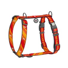 Шлея для собак WAUDOG Nylon H-подібна з QR-паспортом "Флеш Лого", світловідбивна S (343-1083)