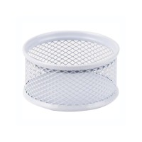 Підставка для скріпок Axent 80x80x40 мм металева, біла (2113-21-A)