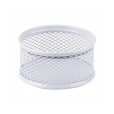 Підставка для скріпок Axent 80x80x40 мм металева, біла (2113-21-A)