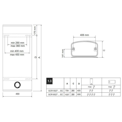 Бойлер Tesy BelliSlimo Lite Dry (GCR 80 27 12D E32 EC) (306087)
