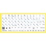 Наклейка на клавіатуру BestKey непрозора біла основа, 76, синій (BKU13WHI_BLU)