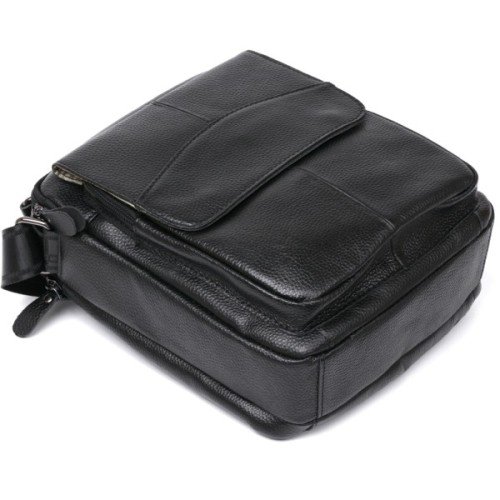 Сумка Vintage Шкіряна чоловіча Чорна (20683)