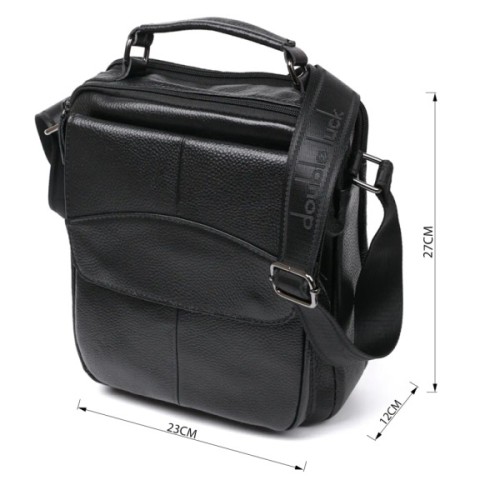 Сумка Vintage Шкіряна чоловіча Чорна (20683)