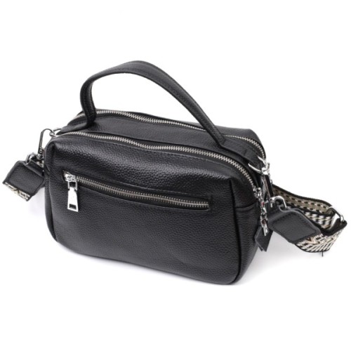 Сумка Vintage З натуральної шкіри Чорна (22343)