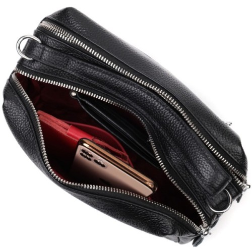 Сумка Vintage З натуральної шкіри Чорна (22343)