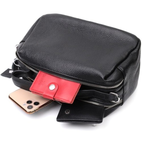 Сумка Vintage З натуральної шкіри Чорна (22343)