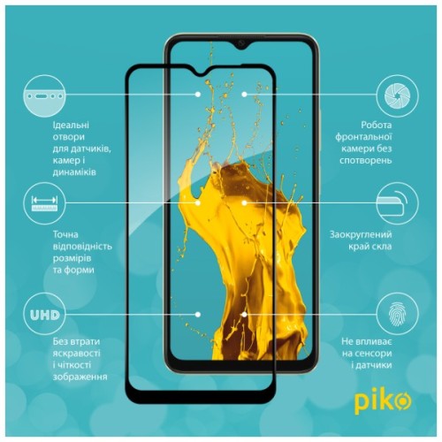 Скло захисне Piko Full Glue Oppo A38 4G Black (1283126588617)
