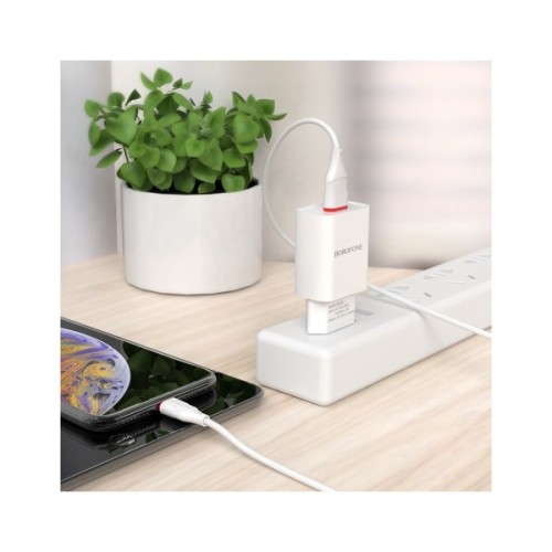 Зарядний пристрій BOROFONE BA20A Sharp USB 10.5W White (6931474700681)