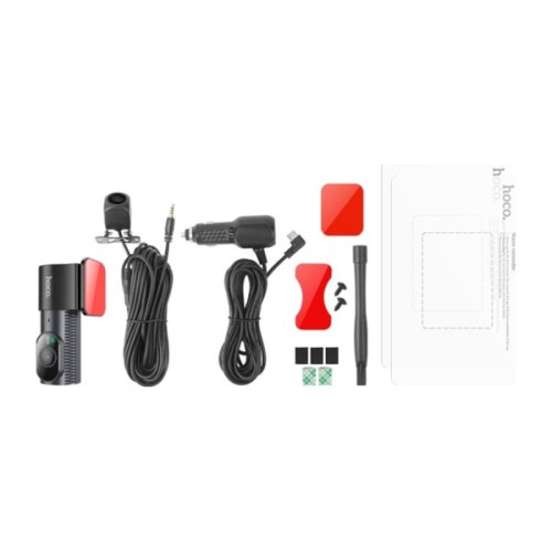 Відеореєстратор HOCO DV8 2K display hidden driving recorder with rear camera Black (6942007623384)