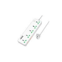Мережевий фільтр живлення HOCO AC13A 5 роз, 3 USB, USB-C, 17W, 1,5м, White (AC13A/W)