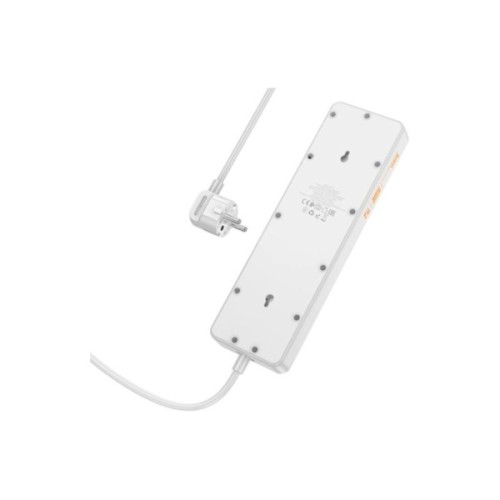 Мережевий фільтр живлення HOCO AC13A 5 роз, 3 USB, USB-C, 17W, 1,5м, White (AC13A/W)
