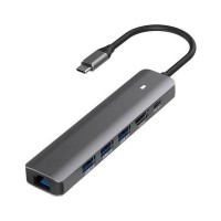 Концентратор Blueendless USB-C 6-in-1 3xUSB 3.0 + HDMI + RJ45 + USB-C PD100W (CA913909)