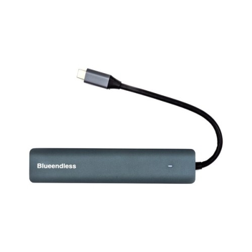 Концентратор Blueendless USB-C 6-in-1 3xUSB 3.0 + HDMI + RJ45 + USB-C PD100W (CA913909)