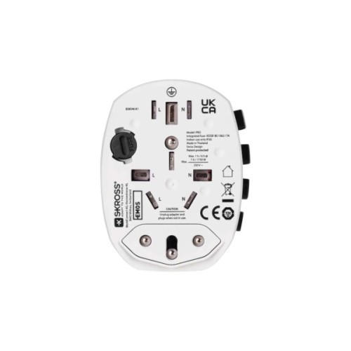 Перехідник Travel Adapter EU to US,AS,AUS,NZ,CN,AF,ME,GB,CH,IT,HK,INr EMOS (P0056N)