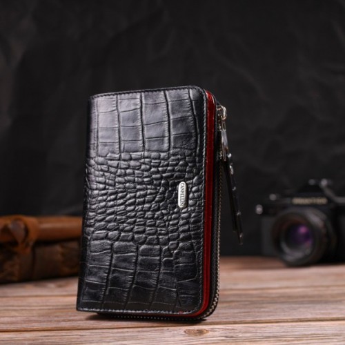 Портмоне Canpellini З натуральної шкіри Чорне (21911)