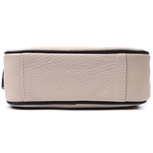 Сумка Vintage Жіноча з вишивкою на лицьовій стороні з натуральної шкіри Бежева (22625)