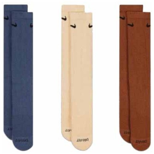 Шкарпетки Nike U NK EVERYDAY PLUS CUSH CREW SX6888-962 38-42 3 пари Синій/Коричневий/Бежевий (196153840768)