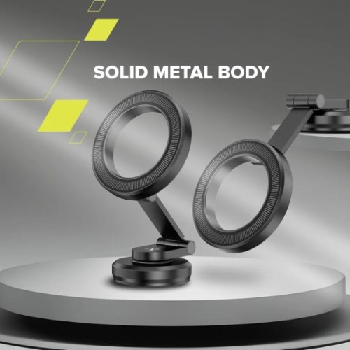 Універсальний автотримач Canyon Magnetic phone holder OnGrip 10 aluminum Black (CNS-CCHM10)