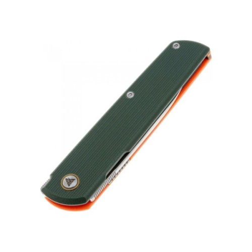 Ніж SRM Qrick, Sandvik14C28N, G10, помаранчево-зелений (408L-GX)
