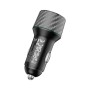 Зарядний пристрій BOROFONE 2xUSB QC3.0 36W car adapter black (6941991101205)