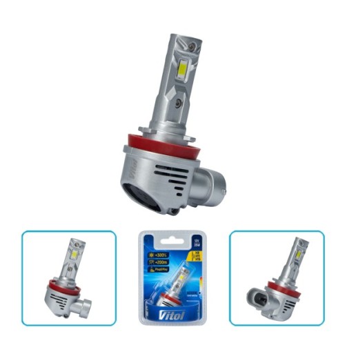 Автолампа Vitol LV1-H8/H11/H16 /LED-chips 3570 CSP/9-18v/35w/3000Lm/6000K (LV1-H8/H11/H16)