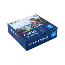Гуашеві фарби Kite Classic 9 кольорів х 20 мл (K-072)