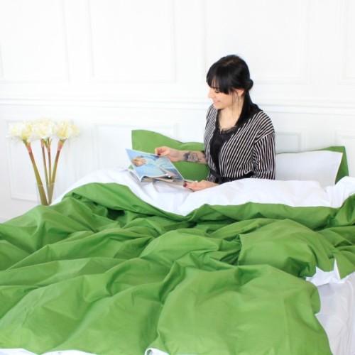 Постільна білизна MirSon Ranforce Elite Green Diego 175х210 двоспальний (2200004670980)