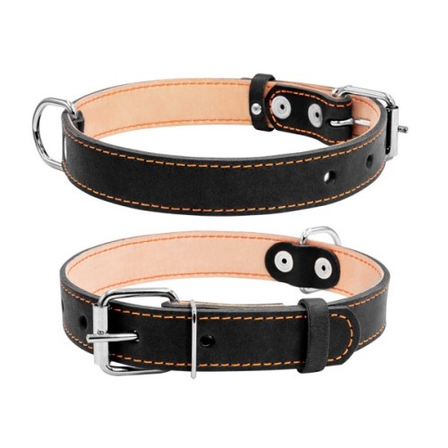Нашийник для тварин Collar подвійний Ш 25 мм Д 38-50 см чорний (02291)