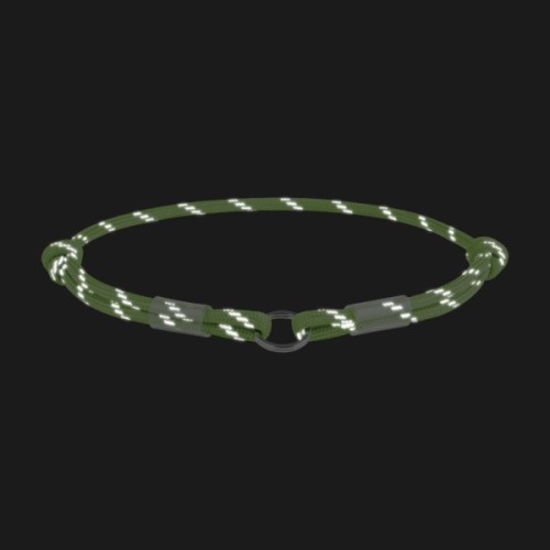 Шнурок для адресника WAUDOG Smart ID світловідбивний М 42-76 см салатовий (60415)