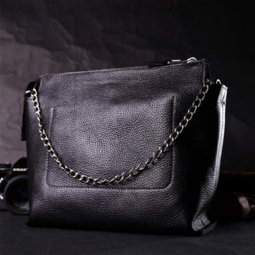 Сумка Grande Pelle З натуральної шкіри Чорна (11655)