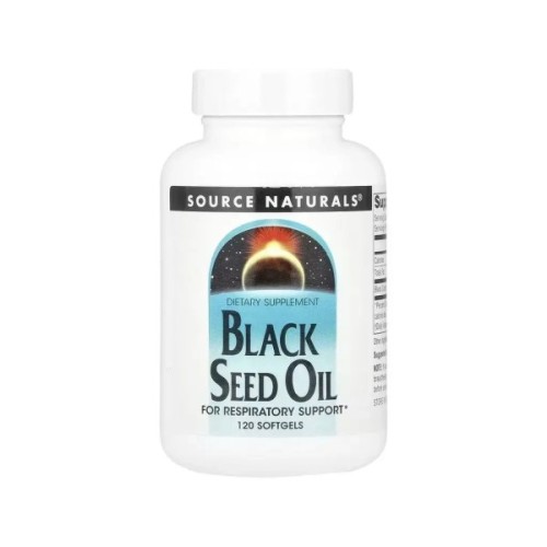 Трави Source Naturals Олія чорного кмину, Black Seed Oil, 120 гелевих капсул (SNS-02757)