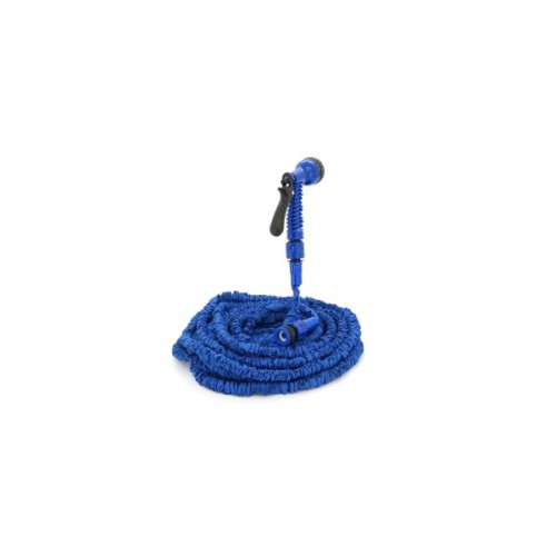 Шланг для поливу Voltronic 10-30м/100ft + розпилювач, насадка на кран, Blue/Green, Box (Garden hose 10-30)