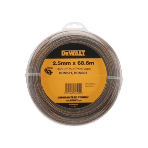Жилка косильна DeWALT діаметр 2.5 мм, довжина 68.7 м, кручена (DT20652)
