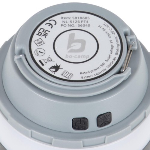 Ліхтар Bo-Camp + знищувач комах Atom WP Rechargable 200 Lumen Grey/Black (5818805) (DAS303871)