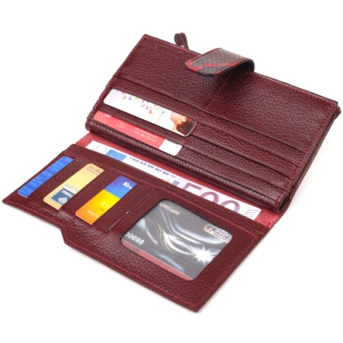 Гаманець Canpellini З натуральної шкіри Різнобарвний (21647)